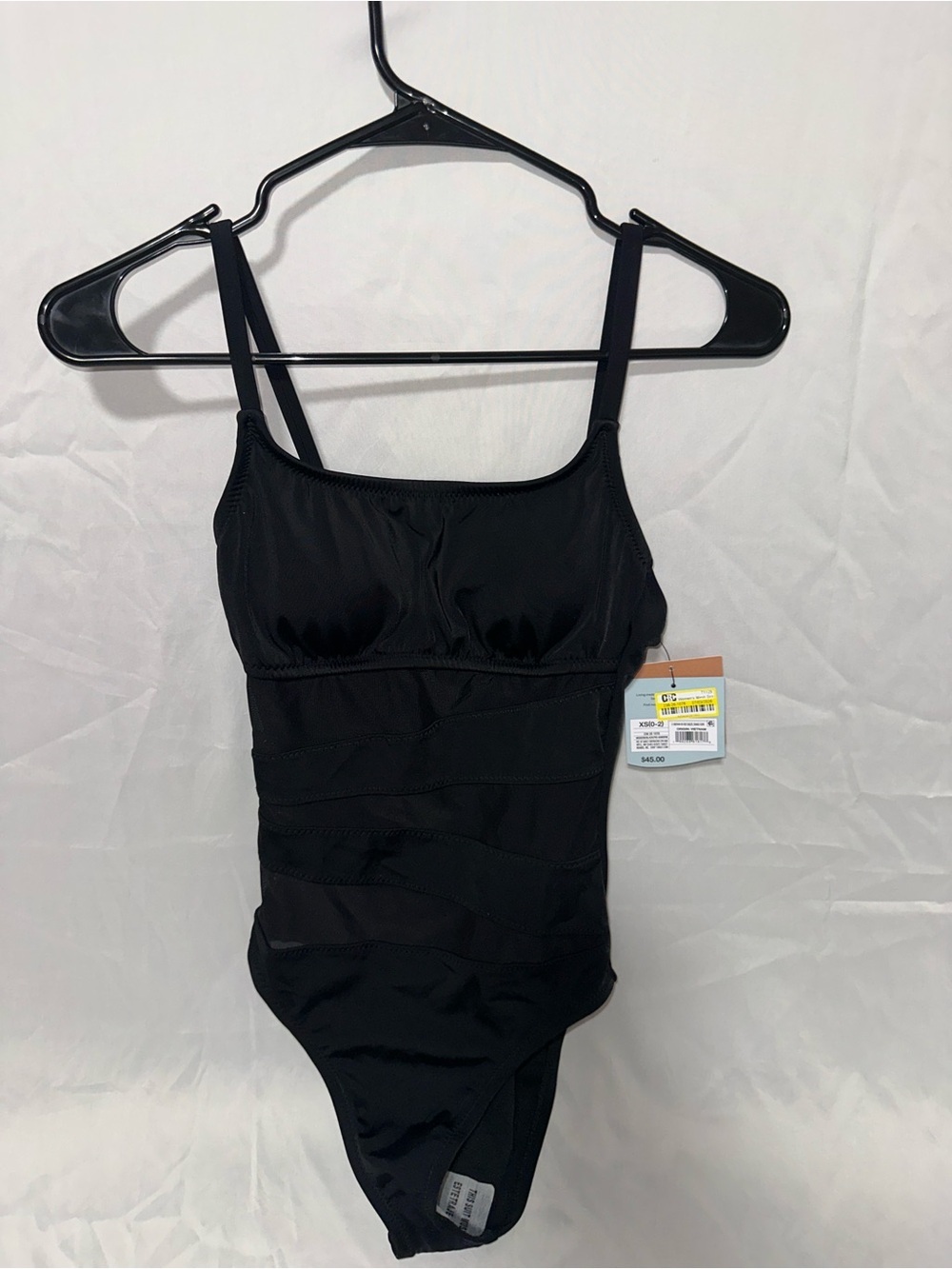 Shade & Shore Black One-Piece Swimsuit with Shelf Lined Cups